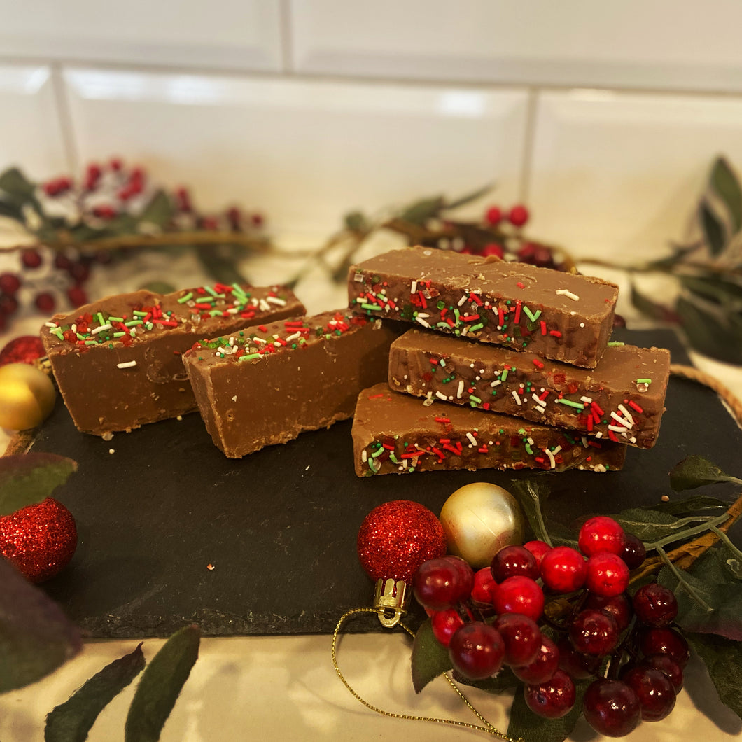 Festive Christmas Chocolate Fudge